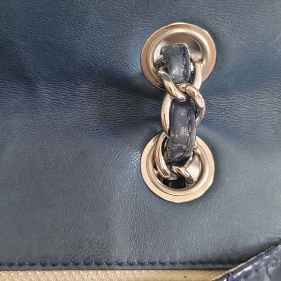 Authentic Chanel In The Business Flap Bag Quilted Patent Vinyl Maxi - Picture 14 of 16